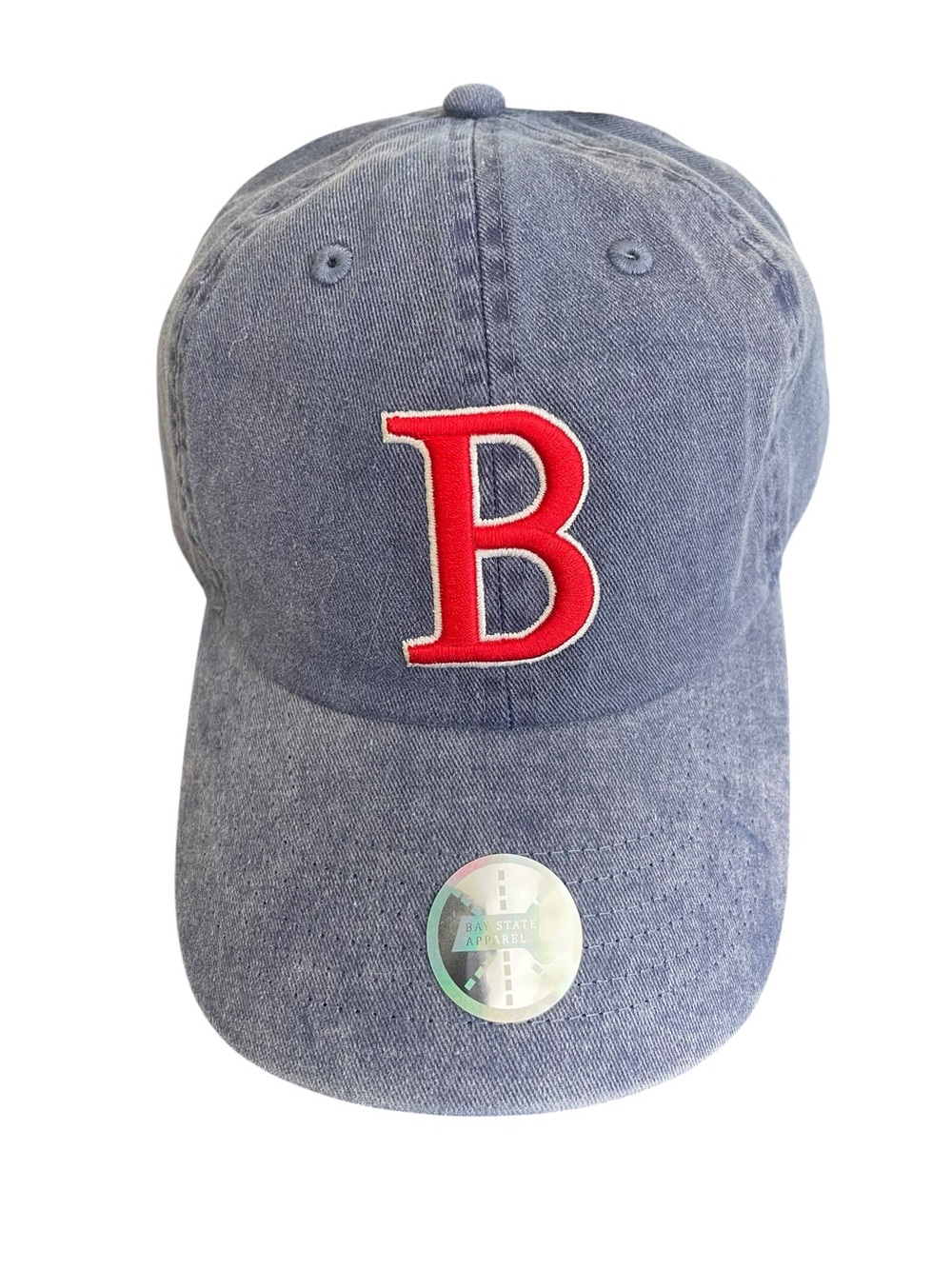 Bay State Apparel Boston Red Sox Baseball Hat Denim Blue Cap Adjustable